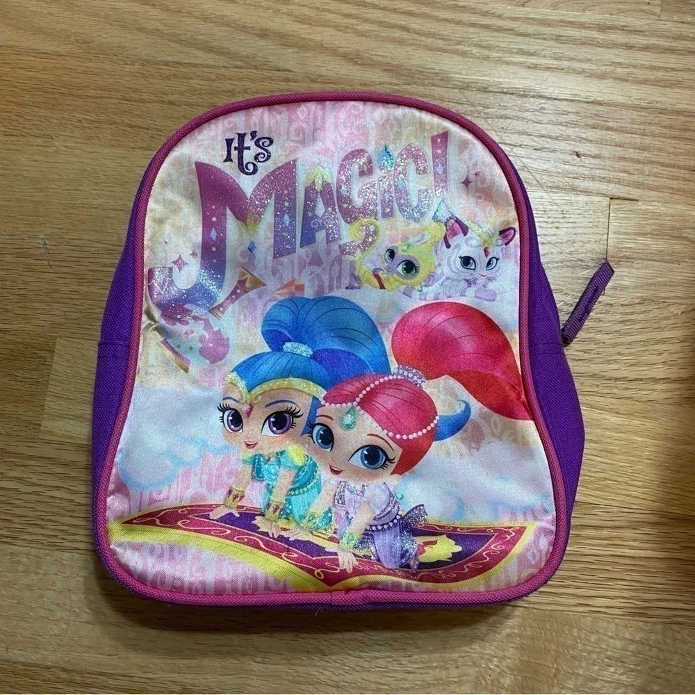 Shimmer & Shine Mini Backpack Book Bag Kids Nickelodeon  Genie Purple Pink Blue